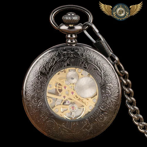 L'Engrenage Noir - Montre Squelette Mécanique à Remontage Manuel - Vue 4 - Gousset-heritage