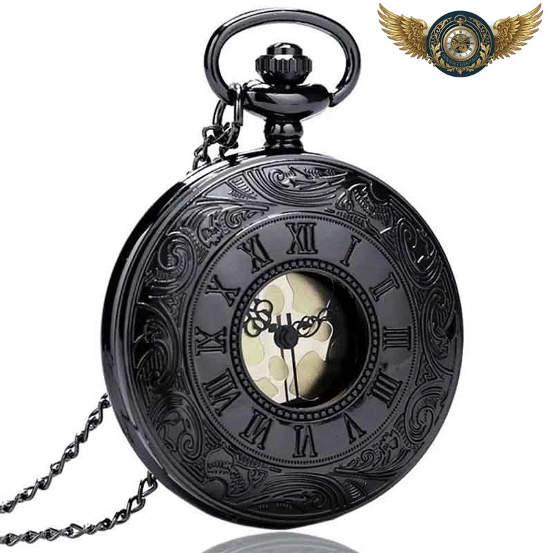 L'Engrenage Sombre - Montre de Poche Steampunk Gothique Quartz - Vue 3 - Gousset-heritage
