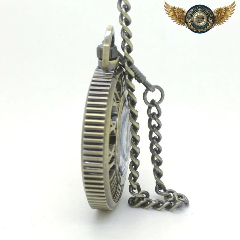 L'Engrenage – Montre de Poche Squelette Mécanique Bronze Néo-Vintage - Vue 4 - Gousset-heritage
