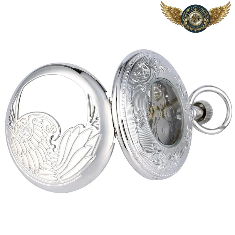 L'Envol – Montre Gousset Mécanique Squelette Boîtier Chasseur - Vue 4 - Gousset-heritage