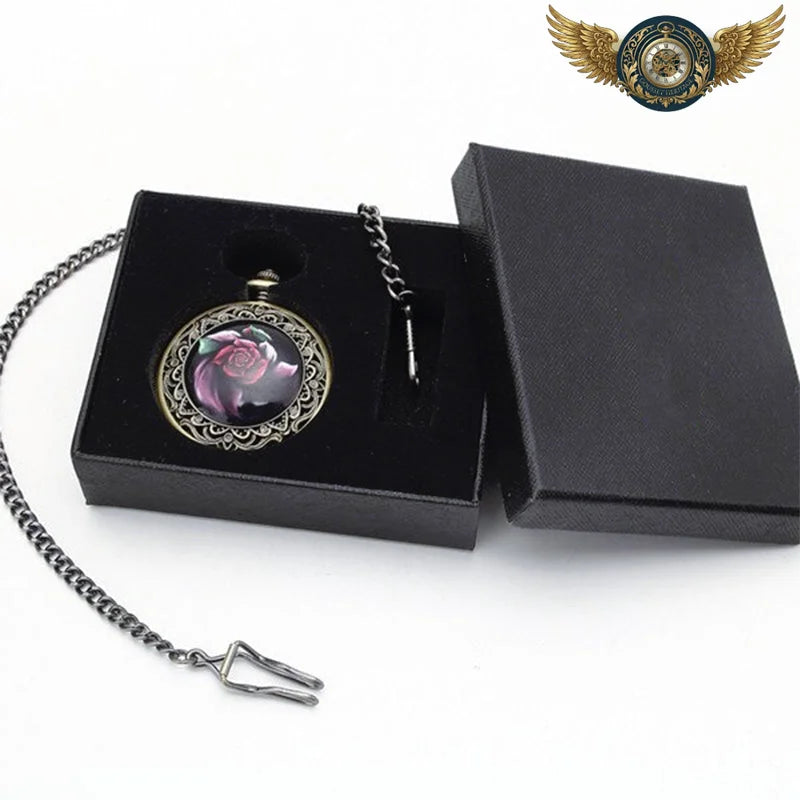 L'Épisode Gothique - Montre Gousset Full Hunter Rose Émaillée - Vue 2 - Gousset-heritage