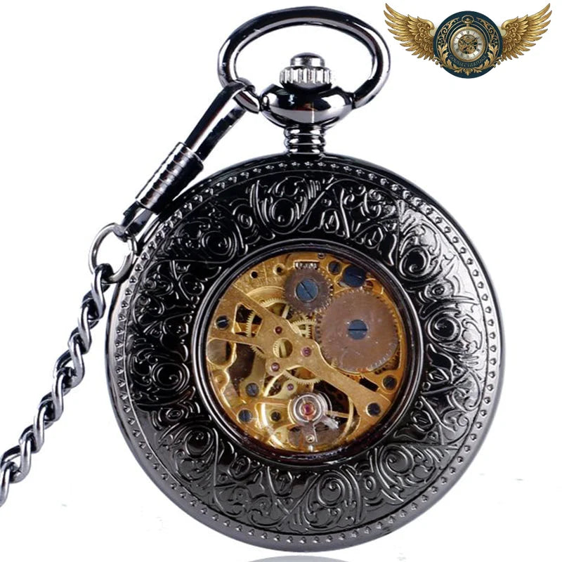 L'Épopée – Montre Gousset Mécanique Locomotive Squelette 50 mm - Vue 3 - Gousset-heritage