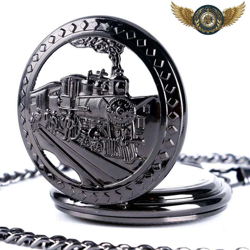 L'Épopée – Montre Gousset Mécanique Locomotive Squelette 50 mm - Vue 4 - Gousset-heritage