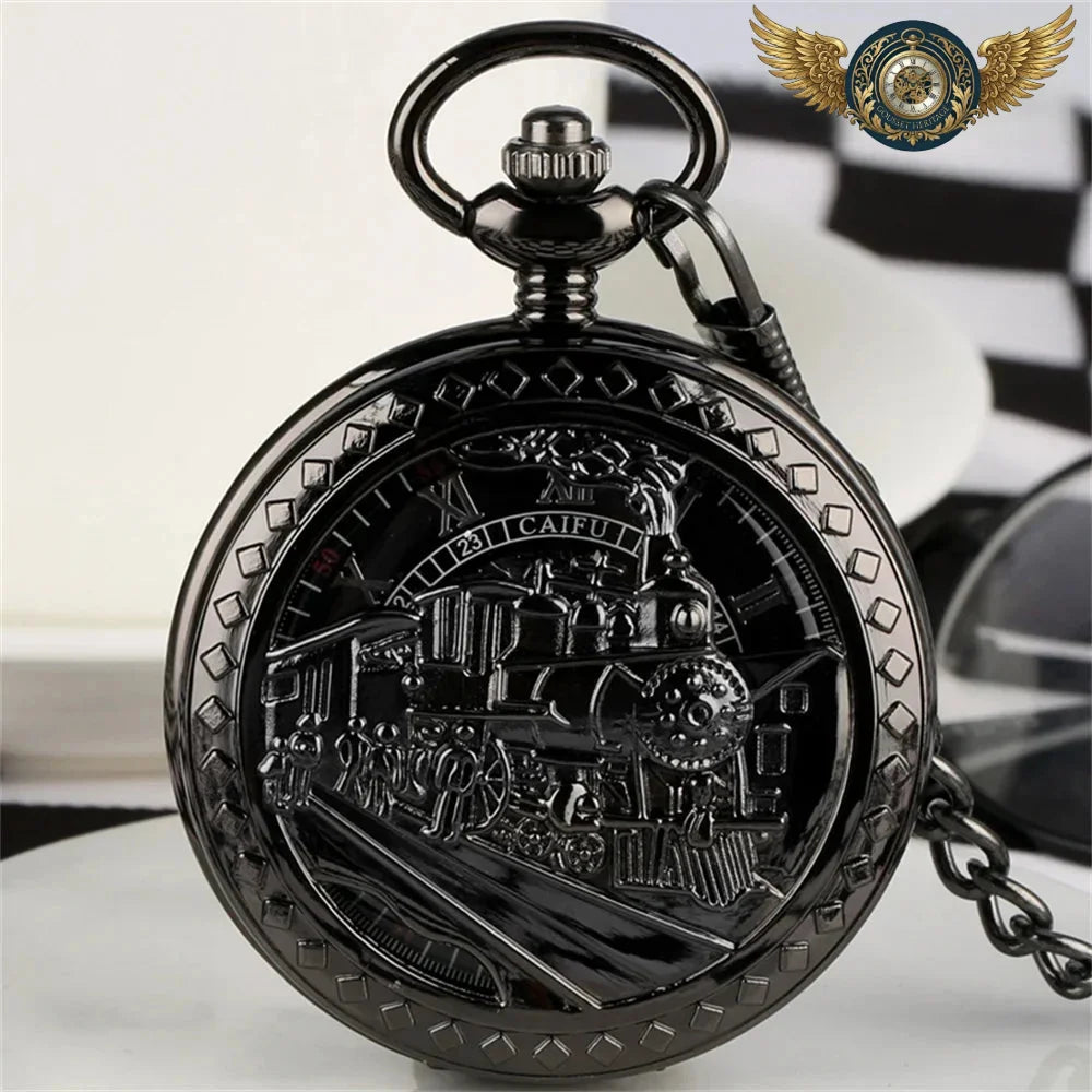 L'Épopée du Rail - Gousset Mécanique Cœur Ouvert - Noir - Gousset-heritage