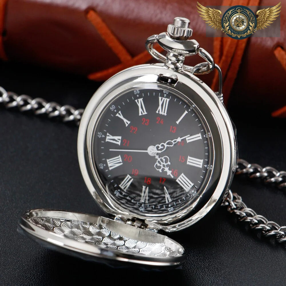L'Épure Classique - Montre Gousset Chasseur à Quartz Poli Miroir - Vue 4 - Gousset-heritage