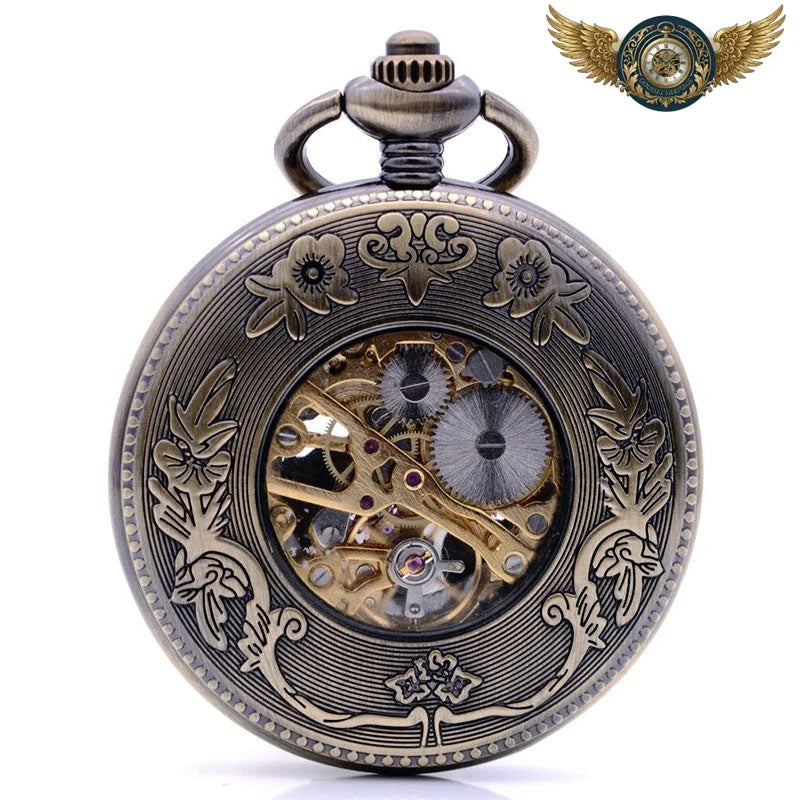L'Équilibre Mythique - Montre Gousset Squelette Dragon Phénix - Vue 4 - Gousset-heritage