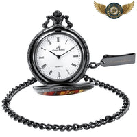 L'Érudit - Montre de poche Quartz Boîtier Chasseur Néo-Victorien - modèle Noir - Gousset-heritage