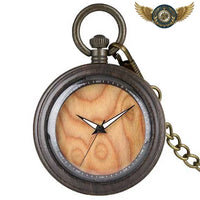 L'Essentielle - Montre Gousset Cadran Bois Massif Quartz - Gousset-heritage