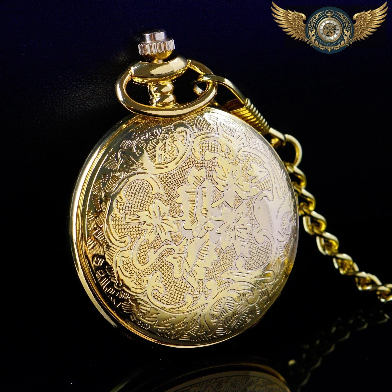 L'Esthète - Montre Demi-Chasseur Gravée Quartz - Vue 11 - Gousset-heritage