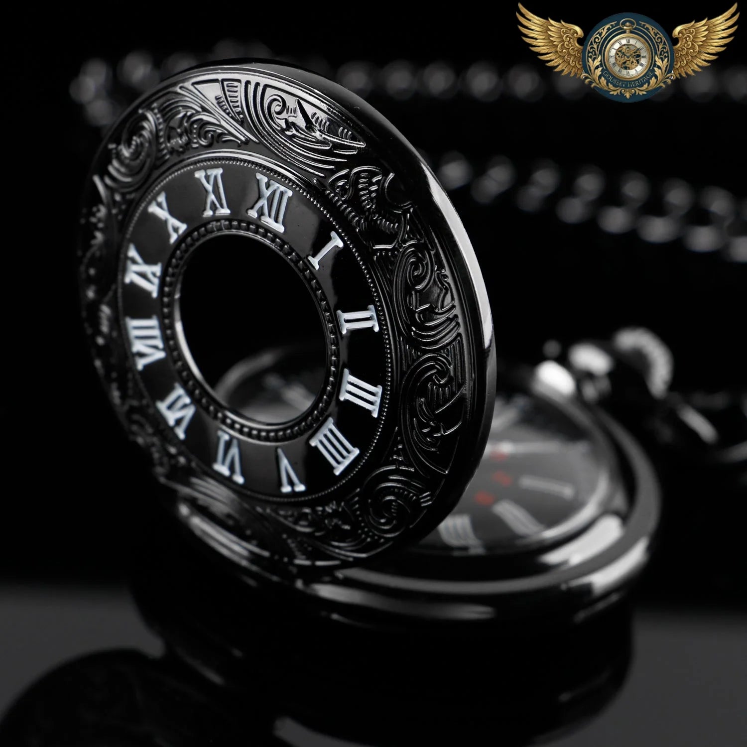 L'Esthète - Montre Demi-Chasseur Gravée Quartz - Vue 13 - Gousset-heritage