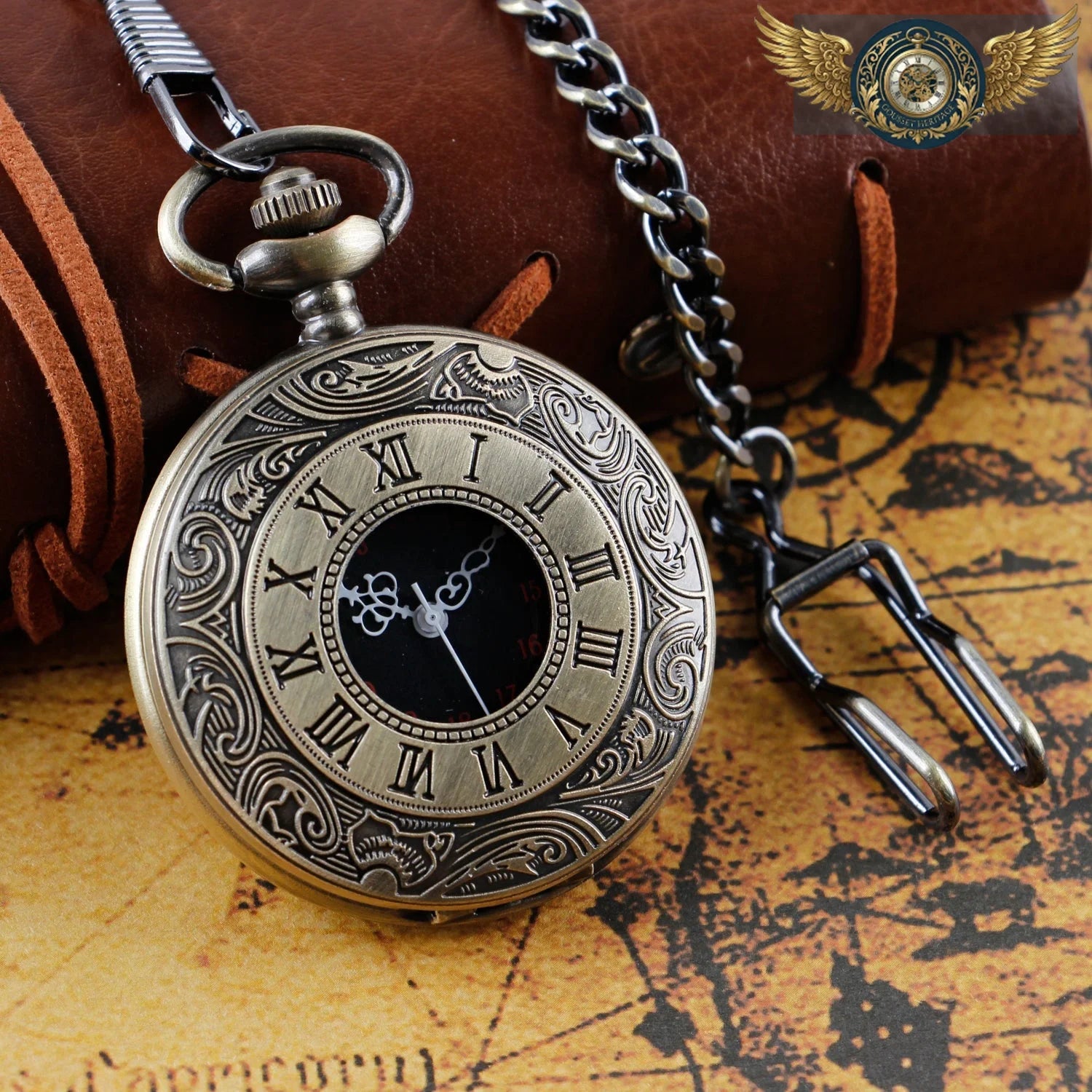 L'Esthète - Montre Demi-Chasseur Gravée Quartz - Vue 18 - Gousset-heritage