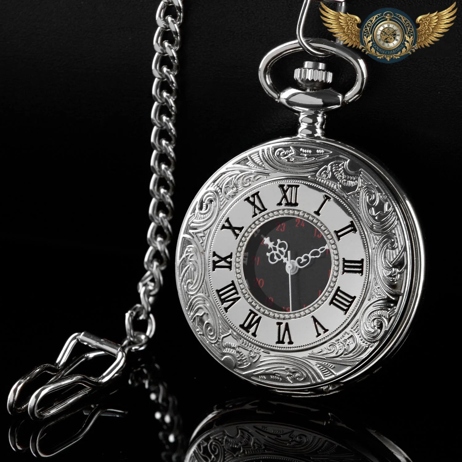 L'Esthète - Montre Demi-Chasseur Gravée Quartz - Vue 5 - Gousset-heritage