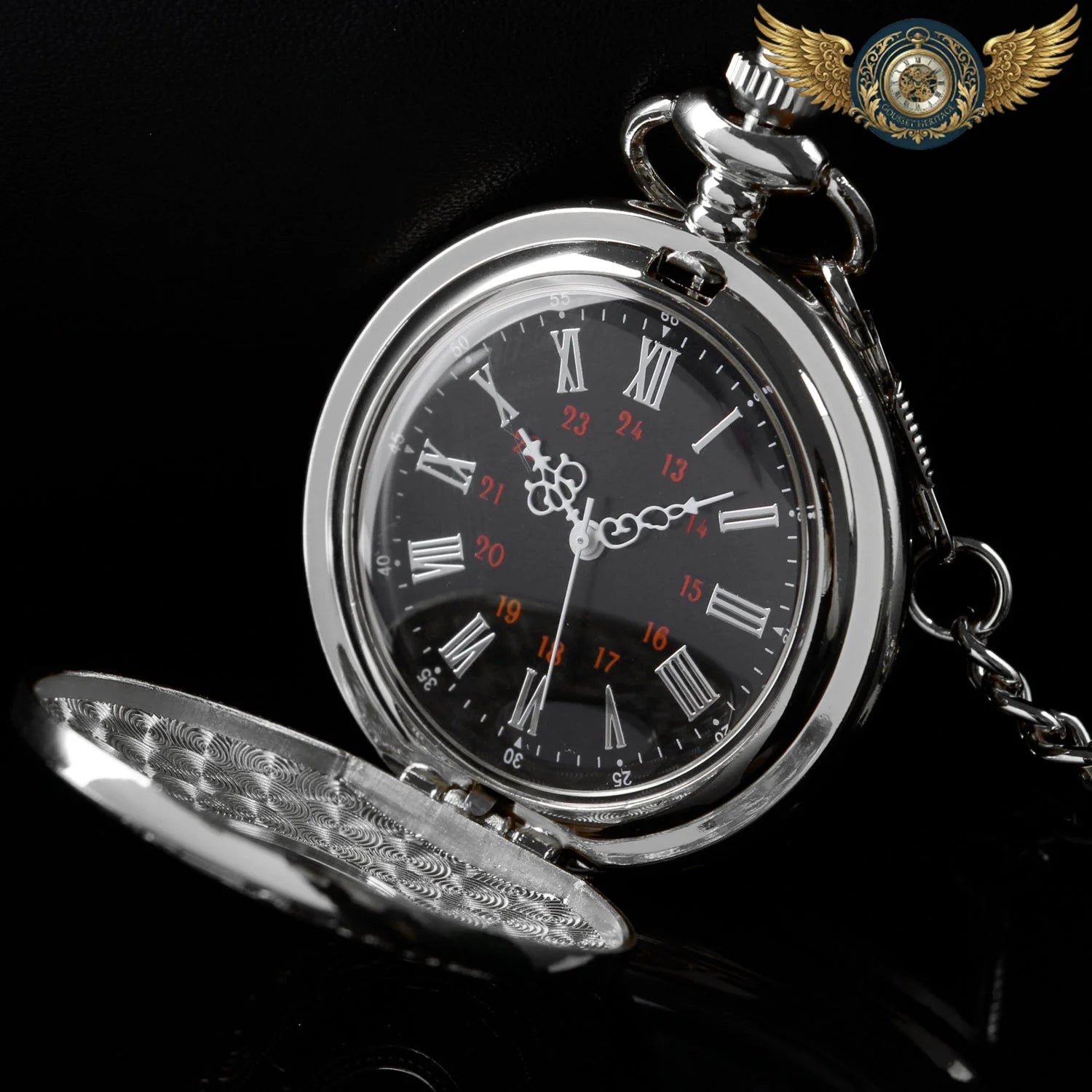 L'Esthète - Montre Demi-Chasseur Gravée Quartz - Vue 6 - Gousset-heritage