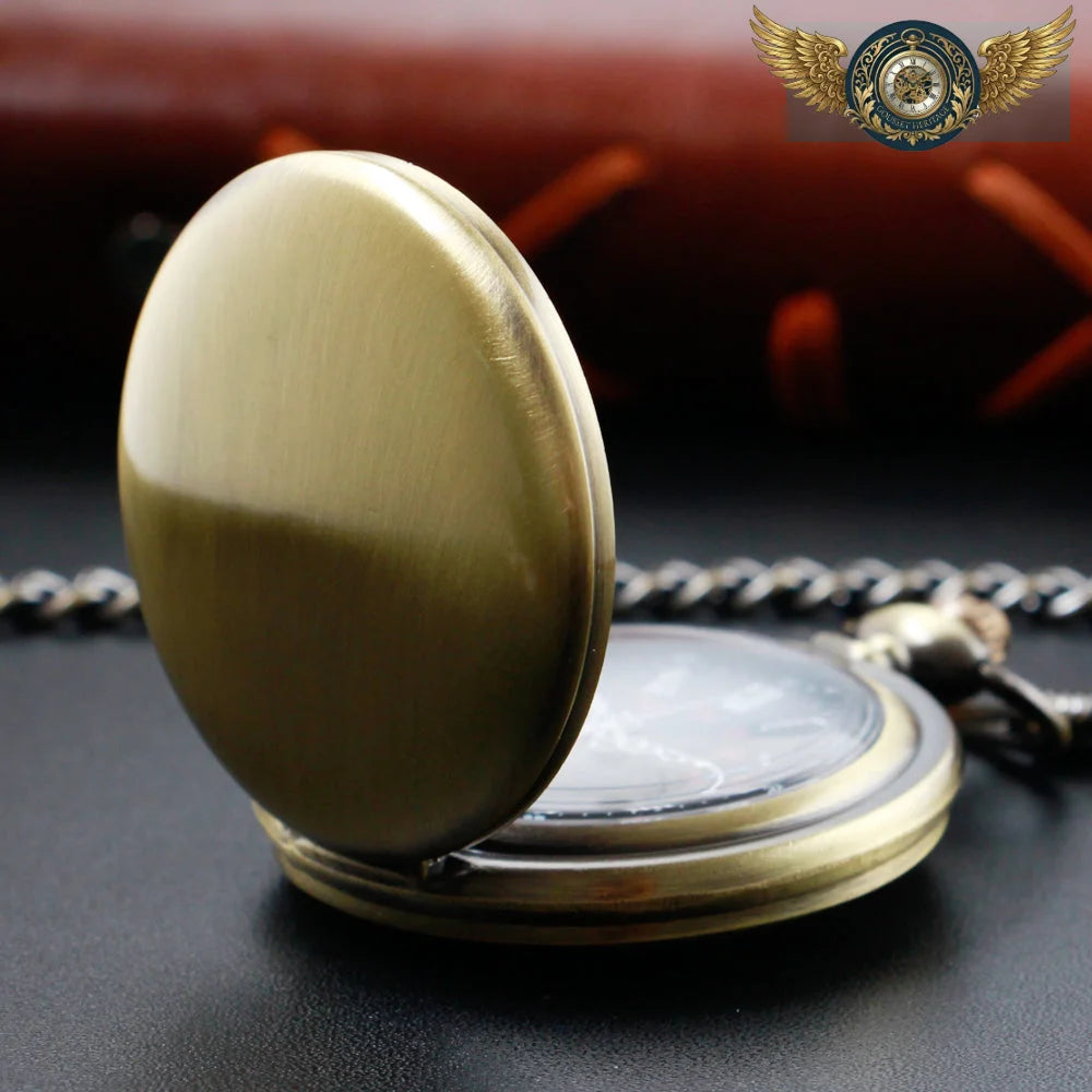 L'Esthète - Montre Gousset Boîtier Chasseur Quartz Poli Noir - Vue 9 - Gousset-heritage