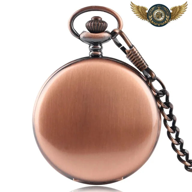 L'Esthète - Montre Gousset Chasseur Quartz | Acier Inoxydable - 30cm Cuivre - Gousset-heritage