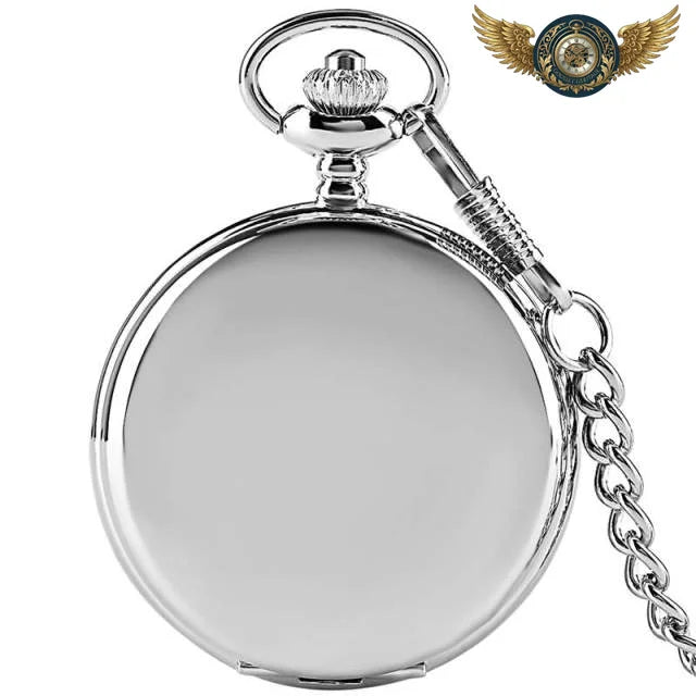 L'Esthète - Montre Gousset Chasseur Quartz | Acier Inoxydable - 30cm Argent - Gousset-heritage