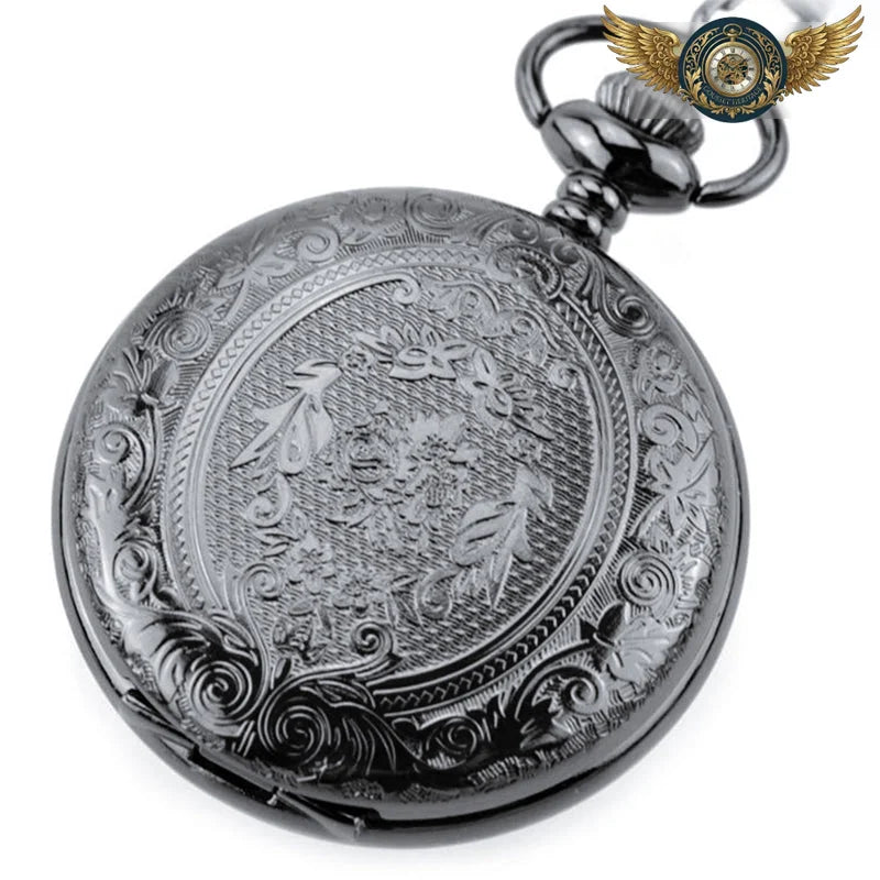 L'Esthète - Montre Gousset Chasseur Vintage Gravé | Mouvement Quartz - Vue 11 - Gousset-heritage