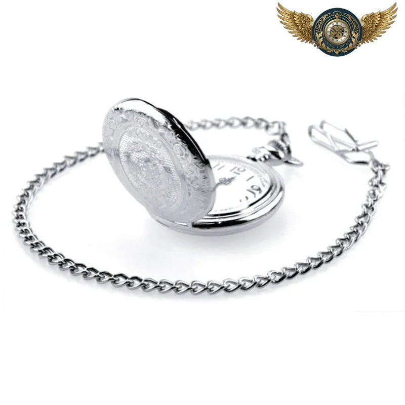 L'Esthète - Montre Gousset Chasseur Vintage Gravé | Mouvement Quartz - Vue 14 - Gousset-heritage