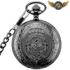 L'Esthète - Montre Gousset Chasseur Vintage Gravé | Mouvement Quartz - Noir - Gousset-heritage