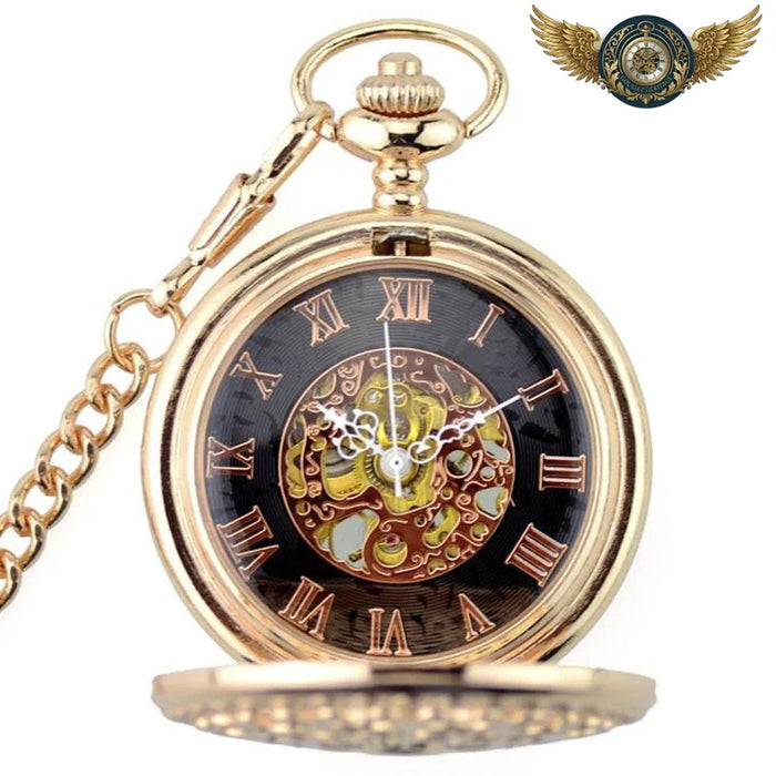 L'Esthète - Montre Gousset Demi-Chasseur Mécanique Or Rose - Vue 1 - Gousset-heritage