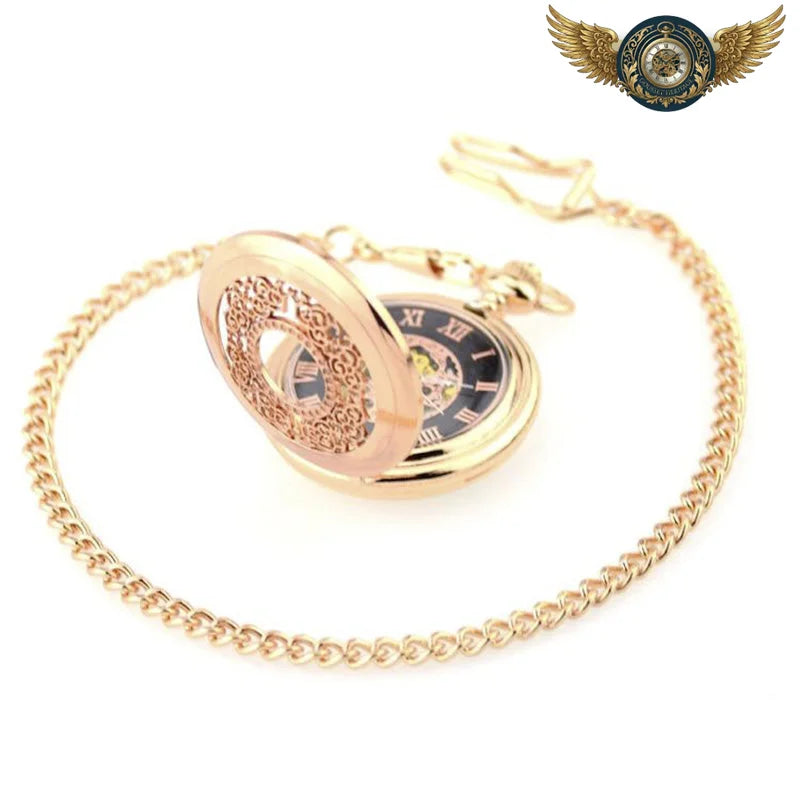 L'Esthète - Montre Gousset Demi-Chasseur Mécanique Or Rose - Vue 5 - Gousset-heritage