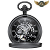 L'Esthète - Montre Gousset Mécanique Chasseur Semi-Squelette - Noir - Gousset-heritage
