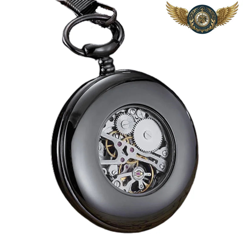 L'Esthète - Montre Gousset Mécanique Chasseur Semi-Squelette