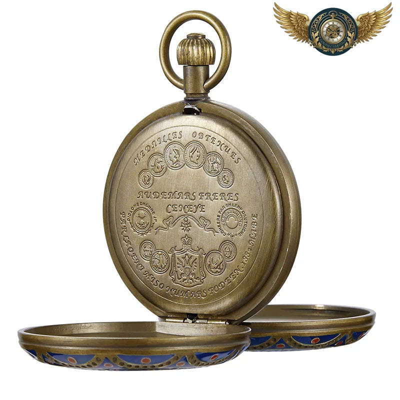 L'Esthète - Montre Gousset Mécanique Double Chasseur Bronze - Vue 3 - Gousset-heritage