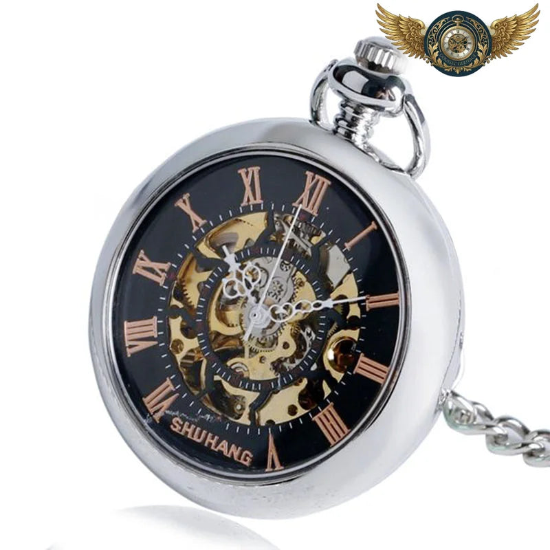 L'Esthète - Montre Gousset Mécanique Open Heart Chiffres Cuivrés