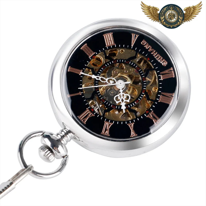 L'Esthète - Montre Gousset Mécanique Squelette Acier Poli - Vue 4 - Gousset-heritage