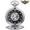 L'Esthète - Montre Gousset Mécanique Squelette Demi-Chasseur - Argent Bleu - Gousset-heritage