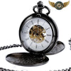 L'Esthète - Montre Gousset Mécanique Squelette Double Clapet - Noir - Gousset-heritage