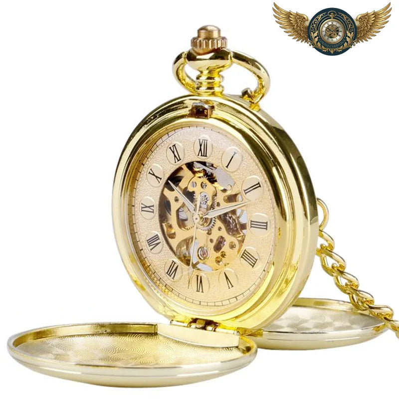 L'Esthète - Montre Gousset Mécanique Squelette Double Clapet