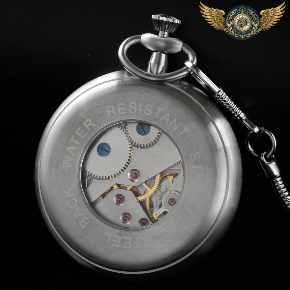 L'Esthète - Montre Gousset Or Rose Mécanique à Cœur Ouvert - Vue 10 - Gousset-heritage