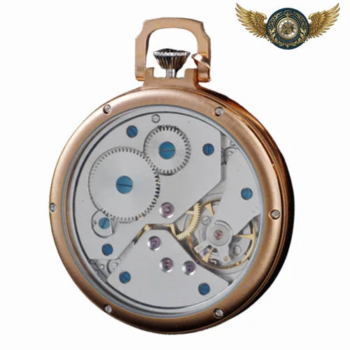 L'Esthète - Montre Gousset Or Rose Mécanique à Cœur Ouvert - Vue 1 - Gousset-heritage