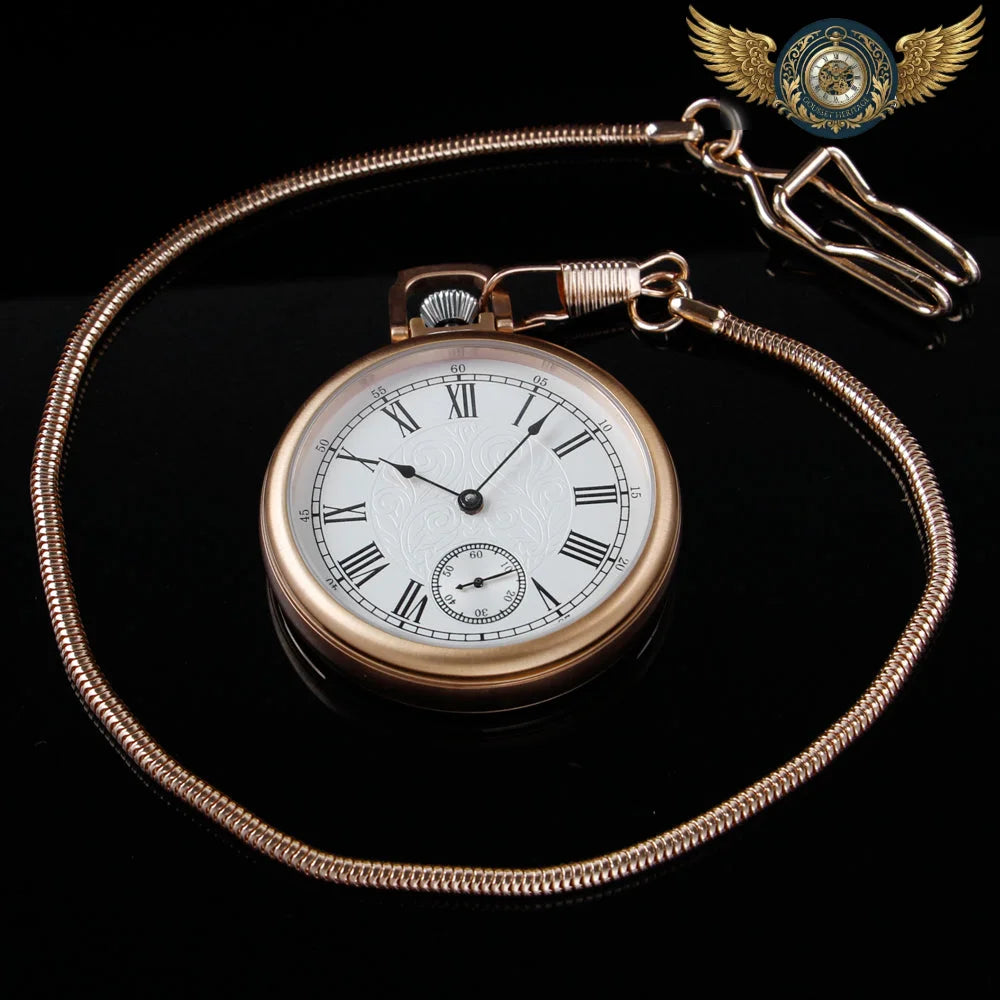 L'Esthète - Montre Gousset Or Rose Mécanique à Cœur Ouvert - Vue 6 - Gousset-heritage