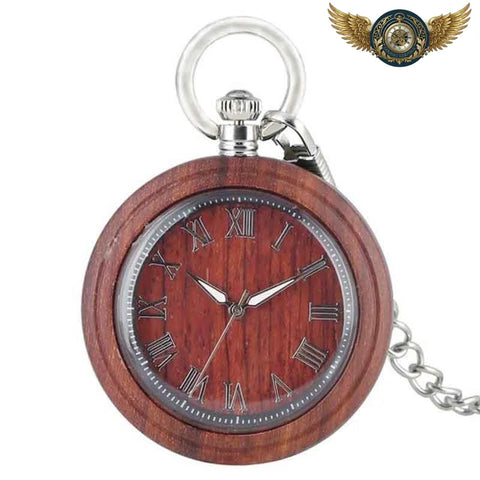 L'Esthète Boisé - Montre Gousset Acajou & Chrome Quartz - Vue 1 - Gousset-heritage