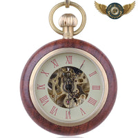 L'Esthète Boisé - Montre Gousset Mécanique Squelette 45mm - Gousset-heritage
