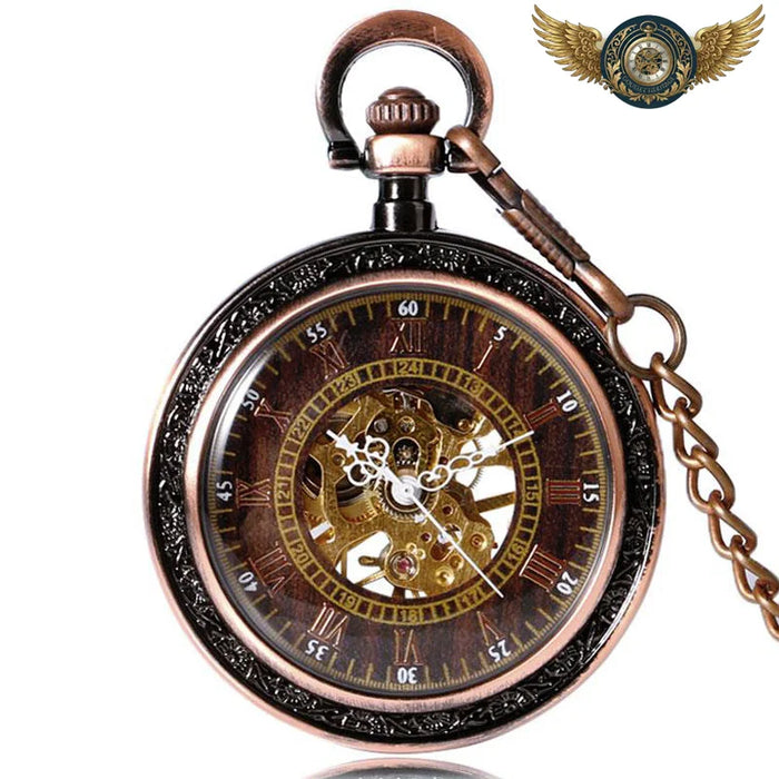 L'Esthète Cuivré - Montre Gousset Mécanique Semi-Squelette - Vue 1 - Gousset-heritage