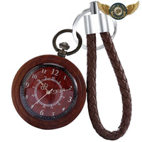 L'Esthète Moderne - Montre de Poche Bois & Quartz Cadran Ouvert - Gousset-heritage
