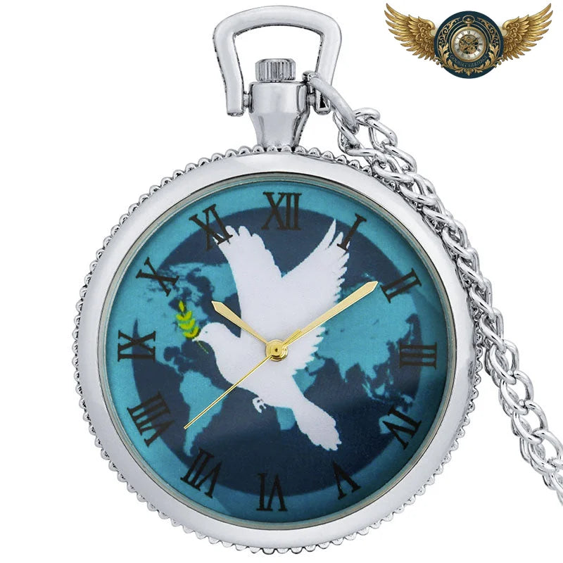 L'Esthète Noir & Blanc - Montre Gousset Quartz Chiffres Romains - Argent - Gousset-heritage