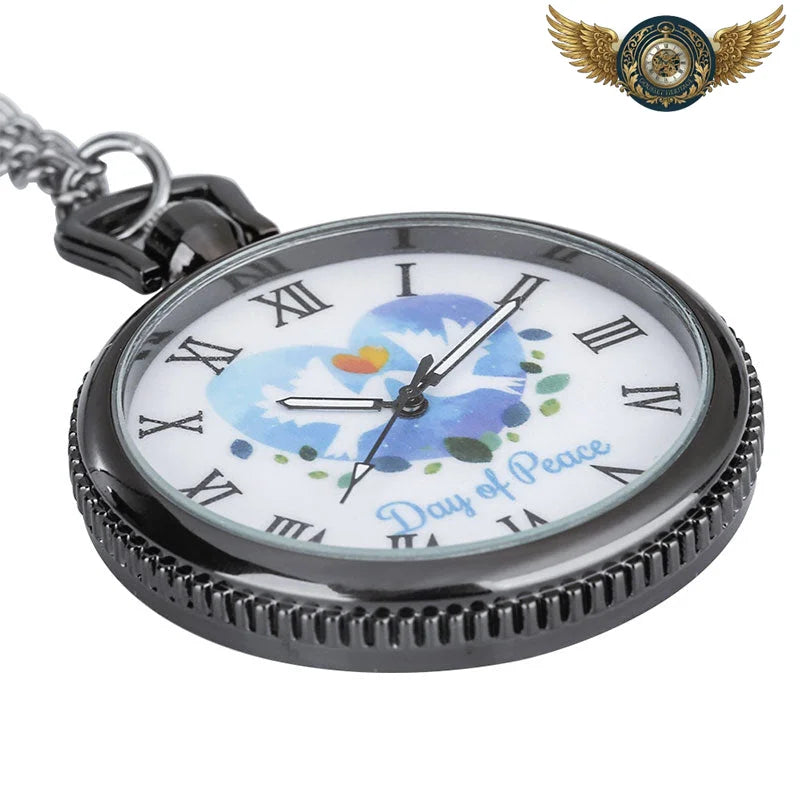 L'Esthète Noir & Blanc - Montre Gousset Quartz Chiffres Romains - Vue 4 - Gousset-heritage