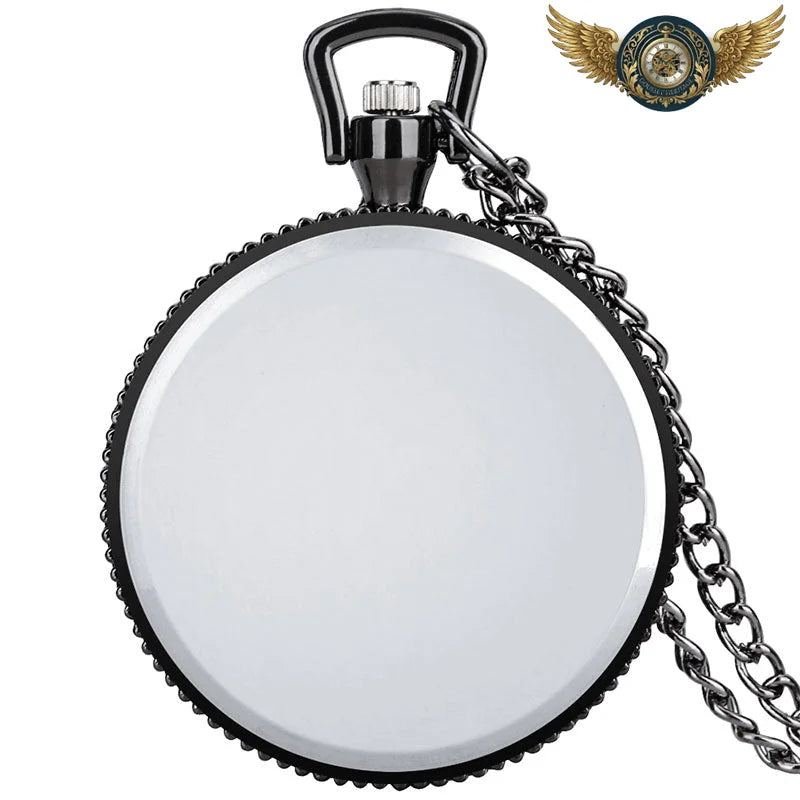 L'Esthète Noir & Blanc - Montre Gousset Quartz Chiffres Romains - Vue 5 - Gousset-heritage