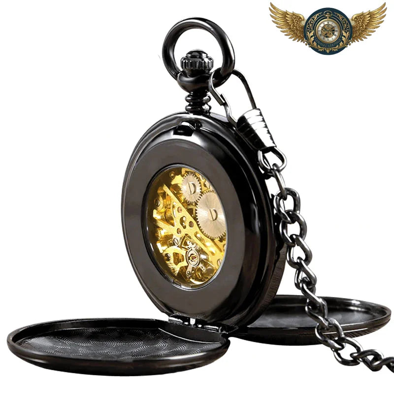 L'Esthète – Montre de Poche Mécanique Squelette Double Chasseur - Vue 5 - Gousset-heritage