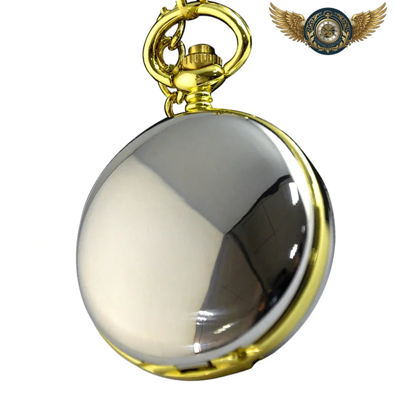 L'Esthète – Montre de Poche Mécanique Squelette Double Chasseur - Or/Argent - Gousset-heritage