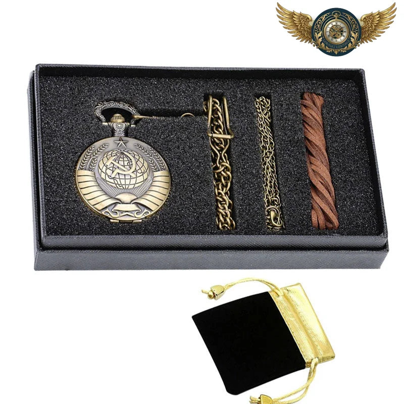 L'Explorateur - Montre Gousset Chasseur Gravée Bronze | Quartz - Vue 7 - Gousset-heritage