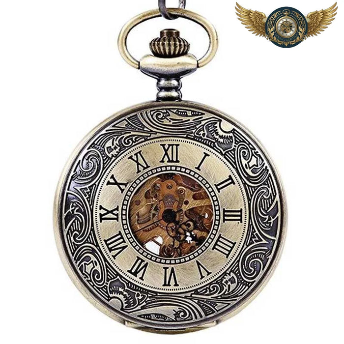 L'Explorateur - Montre Gousset Squelette Bronze Antique Manuel - Vue 1 - Gousset-heritage