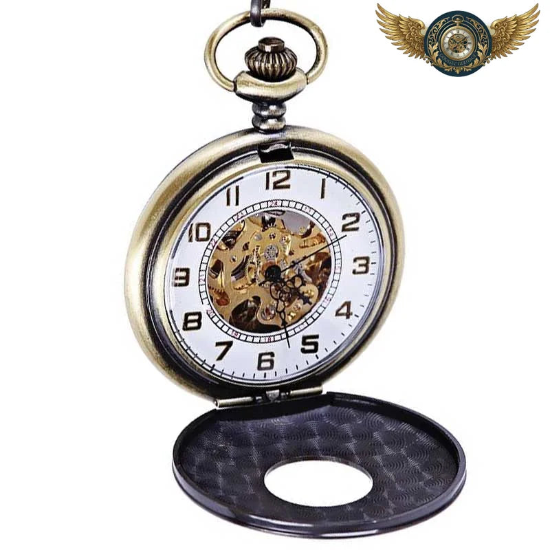 L'Explorateur - Montre Gousset Squelette Bronze Antique Manuel - Vue 2 - Gousset-heritage