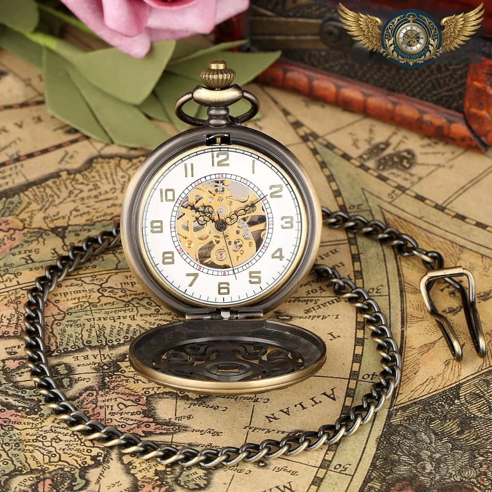 L'Explorateur | Montre Gousset Mécanique Squelette Ajourée - Vue 13 - Gousset-heritage
