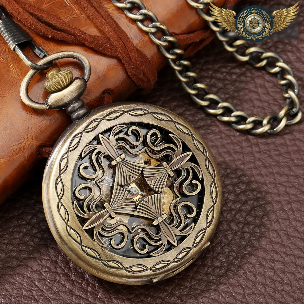 L'Explorateur | Montre Gousset Mécanique Squelette Ajourée - Vue 15 - Gousset-heritage